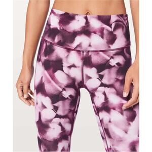 EUC Lululemon Wunder Under Hi-Rise Tight Full-On Luxtreme 28" Blush Blossom Sz 6